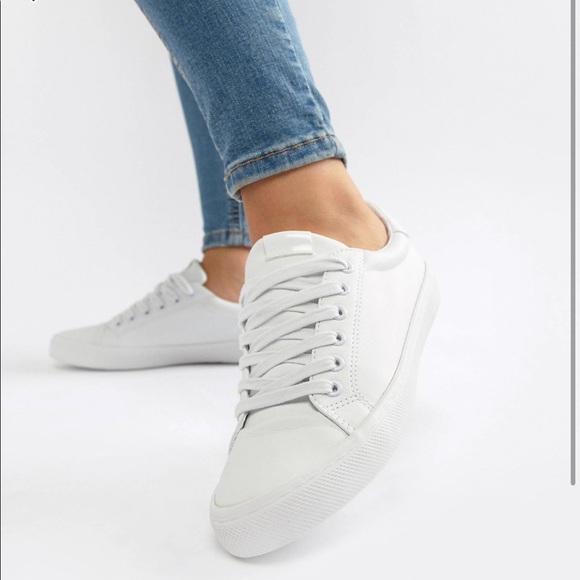asos white leather sneakers